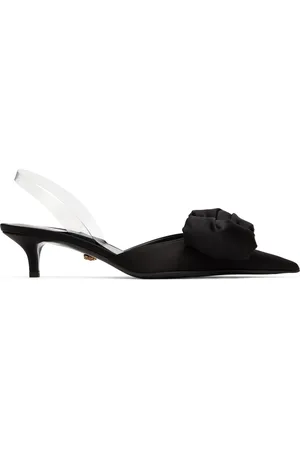VERSACE Black Alia Slingback Heels