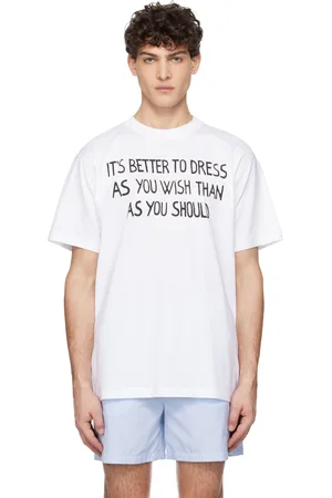 Moschino White Message Print T-shirt