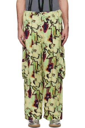 Collina Strada Green Pleated Cargo Pants