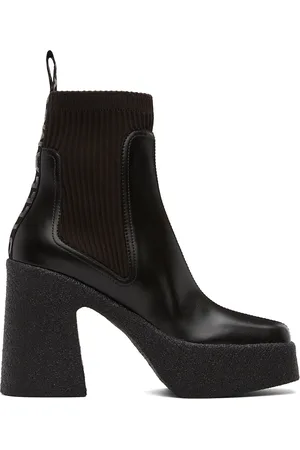 Stella McCartney Brown Skyla Heeled Sock Boots