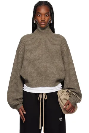 FEAR OF GOD Gray Heavy Waffle Turtleneck