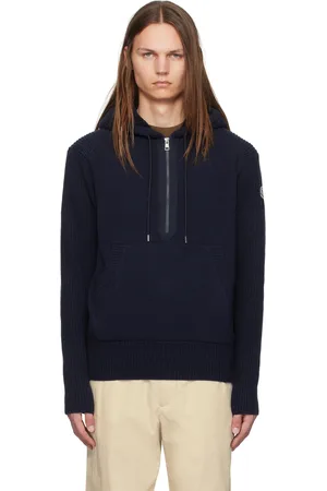 Moncler Navy Wool & Cashmere Hoodie