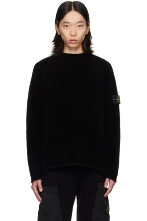 Stone Island Black Mock Neck Sweater