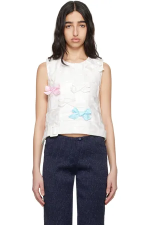 SUPER YAYA Off-White Sakura Top