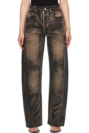 Alexander Wang Brown Low-Rise Balloon Jeans
