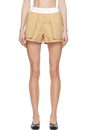 Alexander Wang Beige Cargo Rave Shorts
