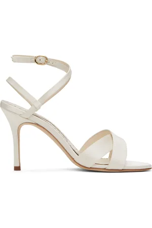 Manolo Blahnik Off-White Tormenfa Heeled Sandals