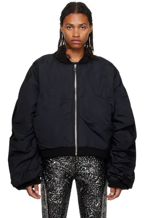 Who Decides War Black Draped Bomber Jacket