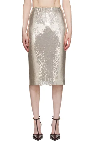 Sportmax Gold Cariddi Midi Skirt