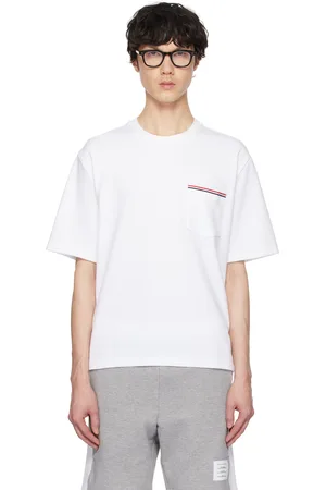 Thom Browne White Oversized Short Sleeve Pocket T-shirt