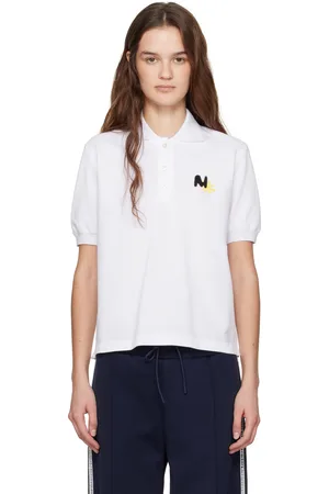 Msgm White Logo Patch Polo