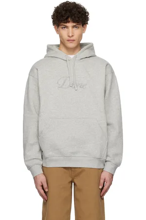 DIME Gray Cursive Logo Hoodie