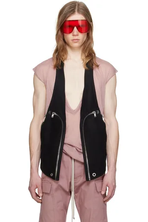 Rick Owens Black Bauhaus Leather Vest