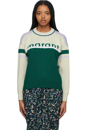 Isabel Marant Green & Beige Carry Sweatshirt