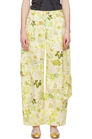 Collina Strada Yellow Lawn Cargo Pants