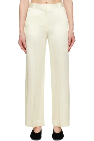 Totême Off-White Cuff-Slit Trousers