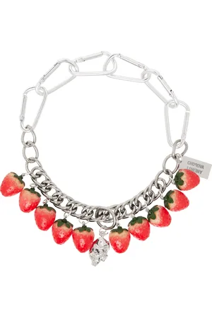 Chopova Lowena Silver Strawberry Piggy Necklace