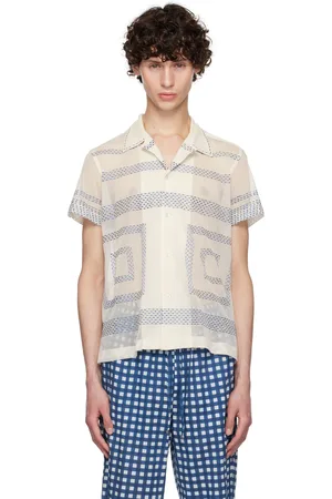 BODE Off-White Tile Stitch Shirt