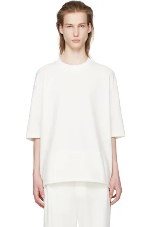 Solid Off-White Drawstring T-Shirt