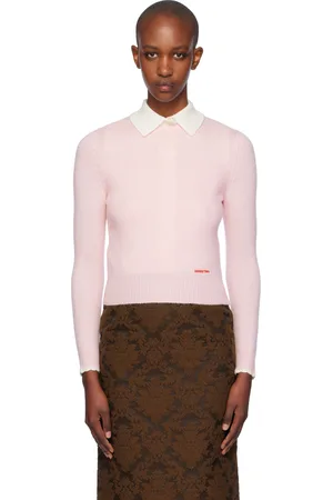 Shushu/Tong Pink Round-Neck Knit Sweater