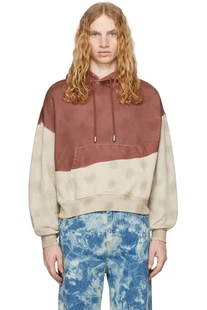ECKHAUS LATTA Red & Beige Hoodie