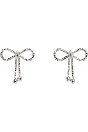 BLUMARINE Silver Bows Earrings
