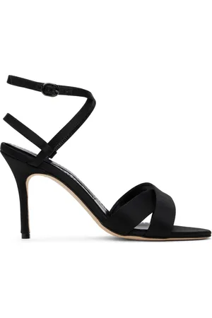 Manolo Blahnik Black Tormenfa Heeled Sandals