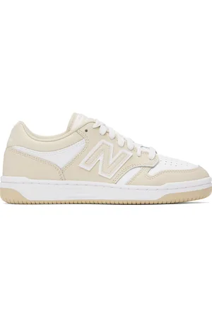 New Balance Beige & White 480 Sneakers