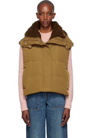 YVES SALOMON Tan Ultralight Down Vest