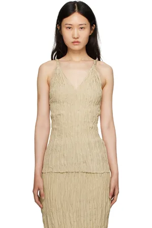 Totême Beige Crinkled Camisole