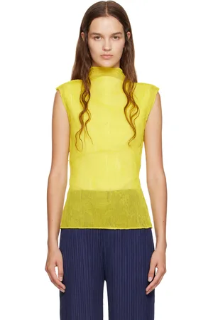 Issey Miyake Yellow Twist 1 Tank Top