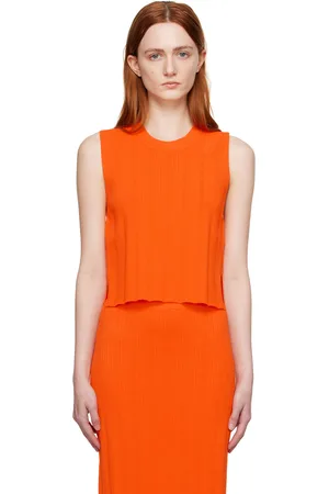 Frame Orange Cutout Tank Top