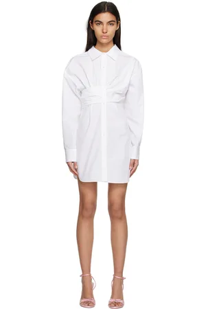 Alexander Wang White Button-Up Minidress