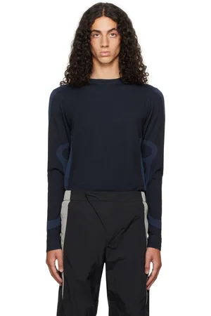 J.LAL Black & Navy Riser Longsleeve T-shirt