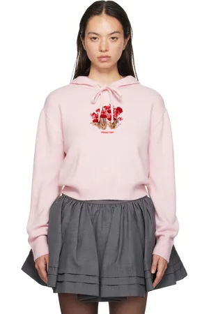 Shushu/Tong Pink Floral Appliqué Hoodie