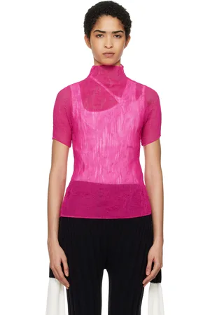 Issey Miyake Pink Chiffon Twist 3 T-shirt