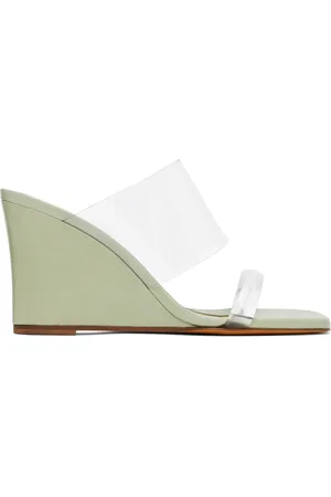 MARYAM NASSIR ZADEH Green Olympia Wedge Heeled Sandals