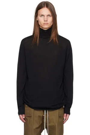 Rick Owens Black Porterville Oversized Turtleneck