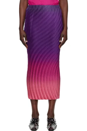 Issey Miyake Purple & Pink Nuance Midi Skirt