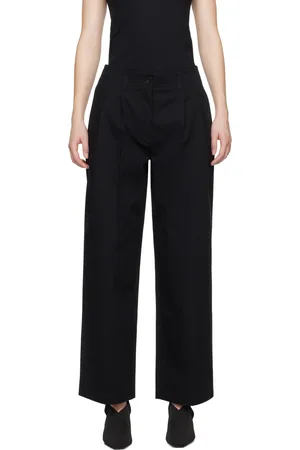 Totême Black Relaxed Trousers