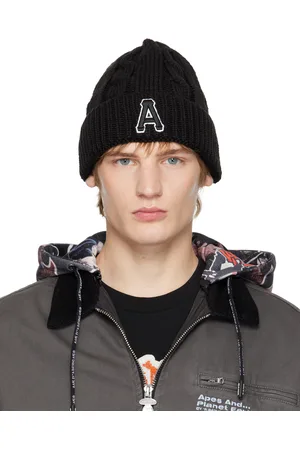 A Bathing Ape Black Aape Main Beanie