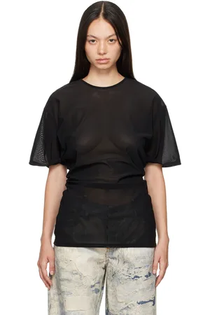 Acne Studios Black Gathered T-Shirt