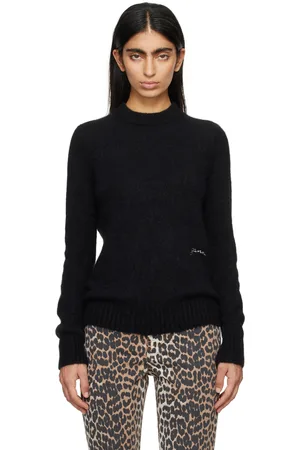 Ganni Black O-Neck Sweater
