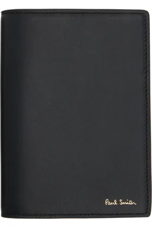 Paul Smith Black Signature Stripe Interior Leather Passport Holder