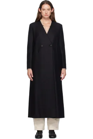 Harris Wharf London Black Uncollared Coat