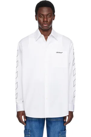 OFF-WHITE White Diag Outl Poplin Shirt