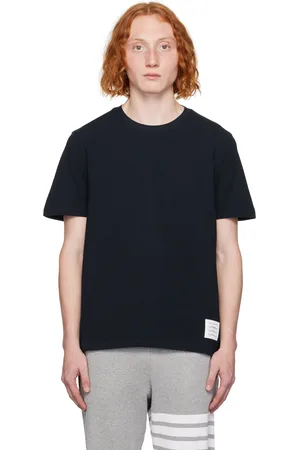 Thom Browne Navy Stripe Trim T-Shirt