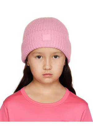 Acne Studios Kids Pink Patch Beanie