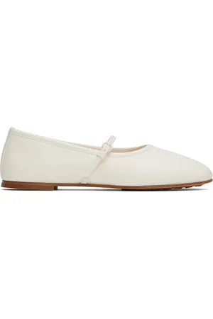 Dear Frances Off-White Balla Strap Ballerina Flats