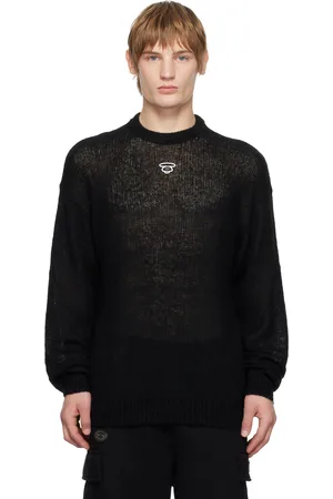 A Bathing Ape Black AAPE Main Knit Sweater